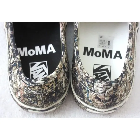 Vans x MoMA Women's Authentic Jackson Pollock Canvas Shoes Black Size 7 NIB