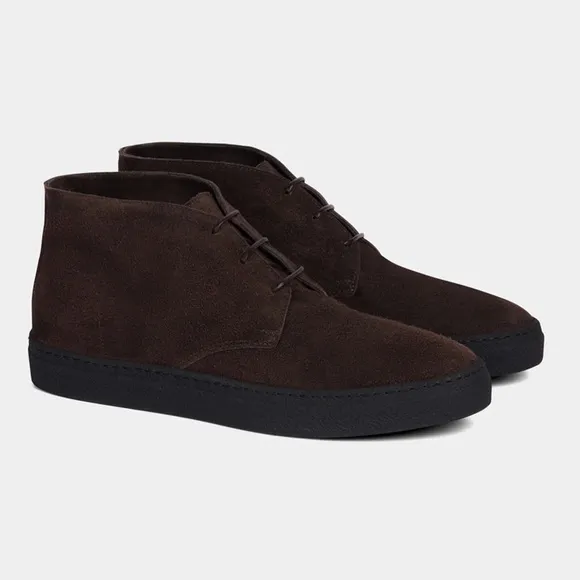 Velasca Milano Brisàcch Suede Leather Ankle Boots in Dark Brown Size 40.5