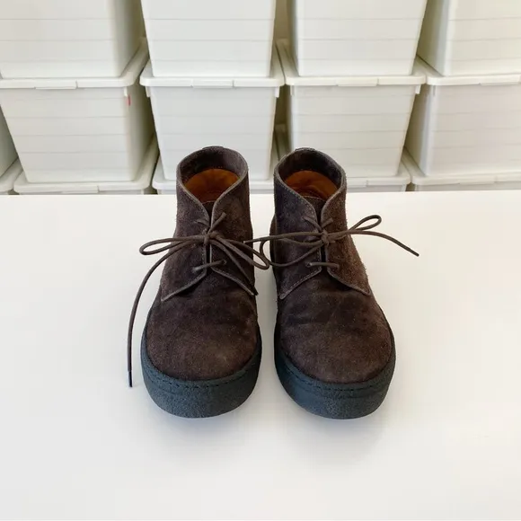 Velasca Milano Brisàcch Suede Leather Ankle Boots in Dark Brown Size 40.5