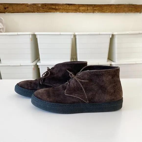 Velasca Milano Brisàcch Suede Leather Ankle Boots in Dark Brown Size 40.5
