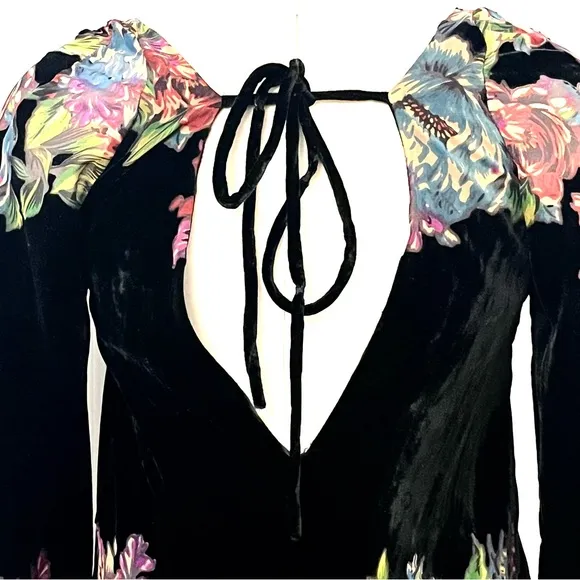 Velvet Burn out Mini Dress Free People Misha Sz XS