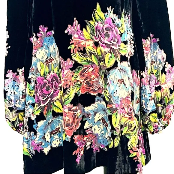 Velvet Burn out Mini Dress Free People Misha Sz XS