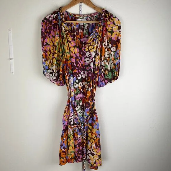 Velvet by Graham &amp; Spencer Gracie Mini Dress Size L Tan Casual Anthropologie