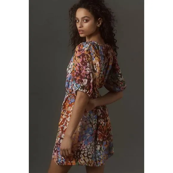 Velvet by Graham &amp; Spencer Gracie Mini Dress Size L Tan Casual Anthropologie
