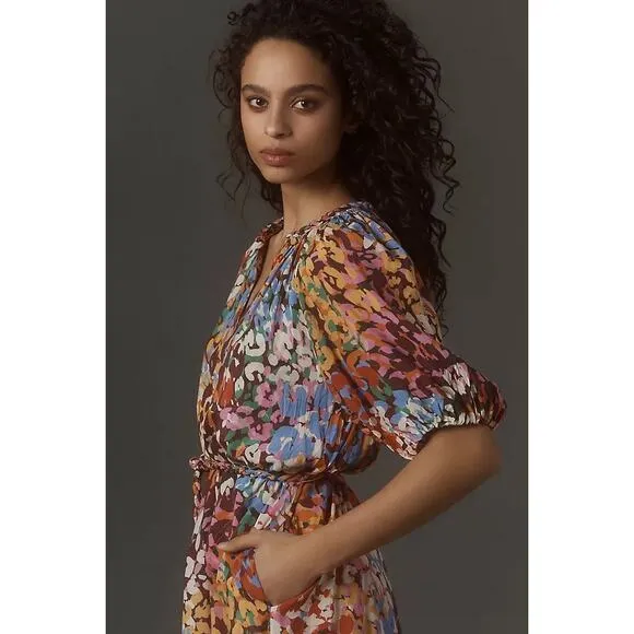 Velvet by Graham &amp; Spencer Gracie Mini Dress Size L Tan Casual Anthropologie