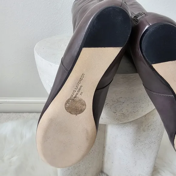 Vera Wang Lavender Larissa over the knee leather boots size 7