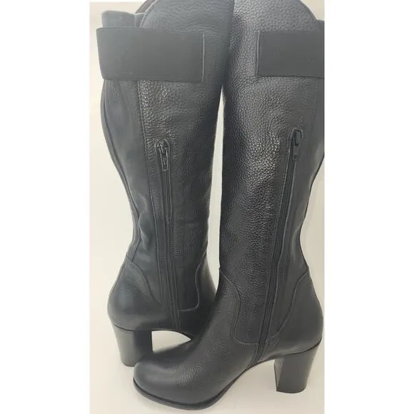 Vero cuoio *skinny calf* Womens 9 leather boots  biker gothic romanticgoth