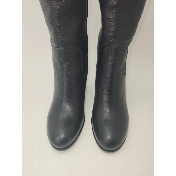 Vero cuoio *skinny calf* Womens 9 leather boots  biker gothic romanticgoth