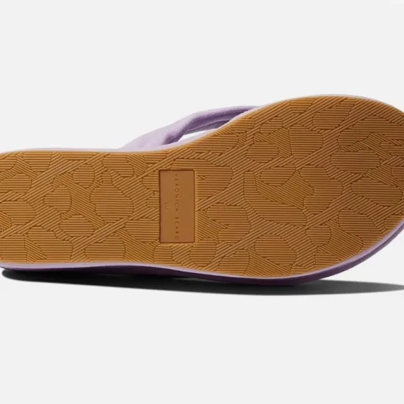 Veronica Beard Geno Lavender Suede Platform Flip Flop Sandals Lavender Women's 8