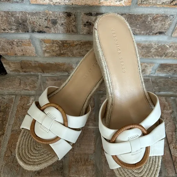 Veronica Beard Sandals Ivy Woven Wedge Espadrille Size 11