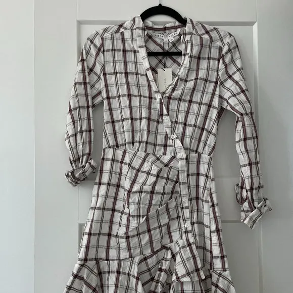 VERONICA BEARD SHERRY DRESS IN WHITE MULTI
