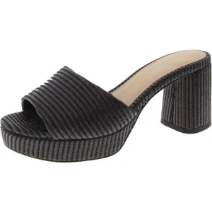 Veronica Beard Womens DALI Black Woven Textured Platform Sandals Shoes NWOB