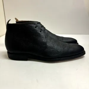 VERY GOOD Grenson Chukka Black Glazed Roughout Made in England 10.5 US / 9.5 UK