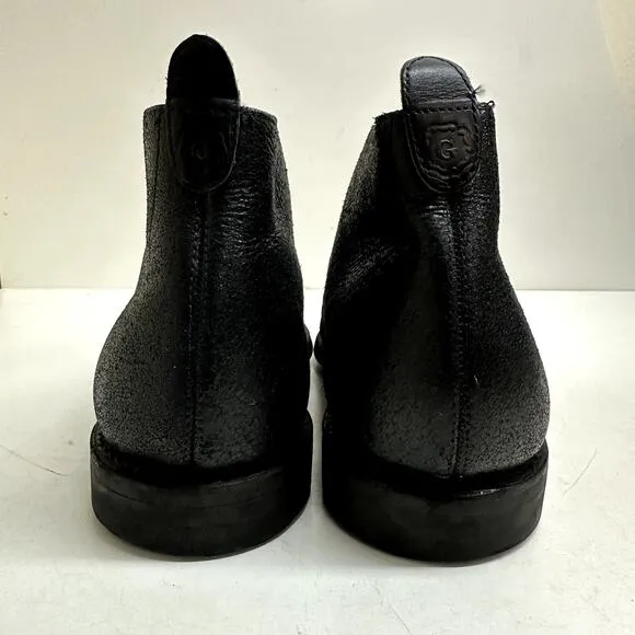 VERY GOOD Grenson Chukka Black Glazed Roughout Made in England 10.5 US / 9.5 UK
