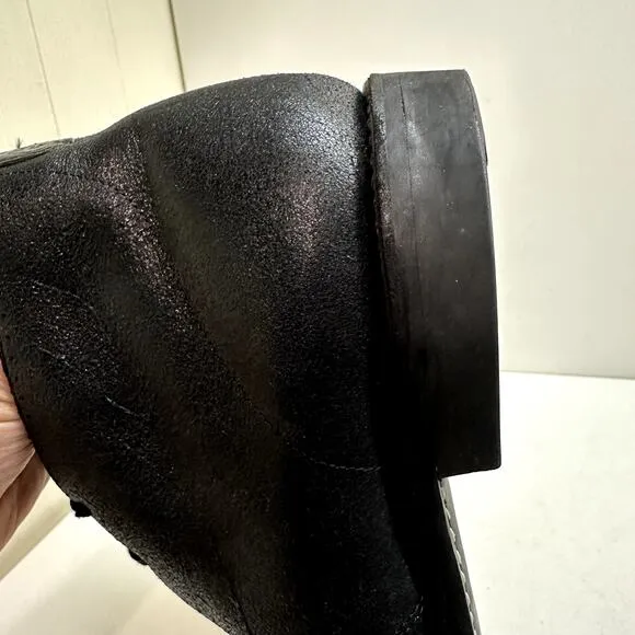 VERY GOOD Grenson Chukka Black Glazed Roughout Made in England 10.5 US / 9.5 UK