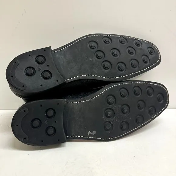 VERY GOOD Grenson Chukka Black Glazed Roughout Made in England 10.5 US / 9.5 UK