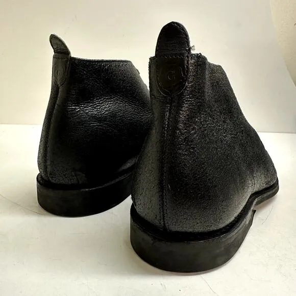 VERY GOOD Grenson Chukka Black Glazed Roughout Made in England 10.5 US / 9.5 UK