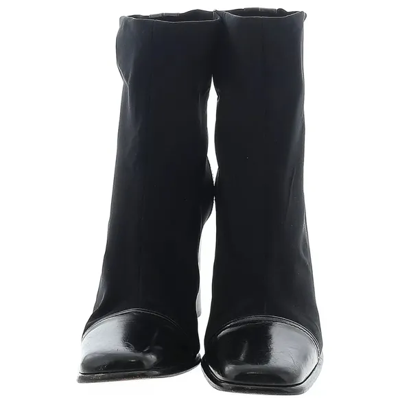 Via Spiga Nylon Leather Heeled Boots Size 9