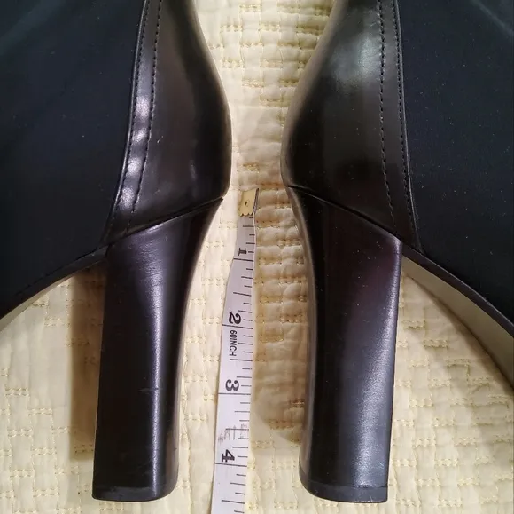 Via Spiga Nylon Leather Heeled Boots Size 9