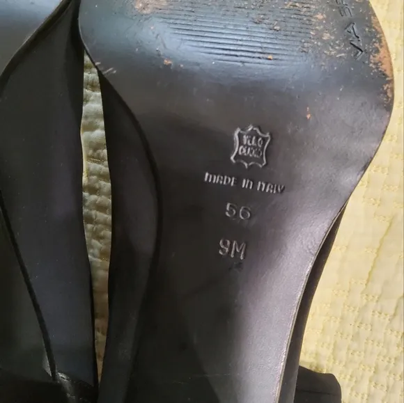 Via Spiga Nylon Leather Heeled Boots Size 9