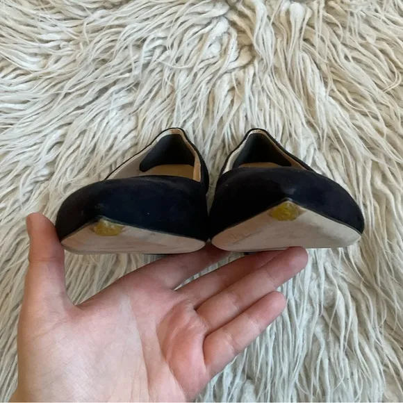 Viajiyu Black Suede Pointed Toe Textured Leather Block Heel Pumps Size 40