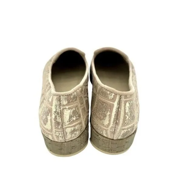 VICINI TAPEET Gold Tan Leather Loafer Flats Made in Italy SZ 36 EU 5.5 US NIB