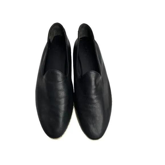 VINCE black soft leather loafers flats Sz 9.5
