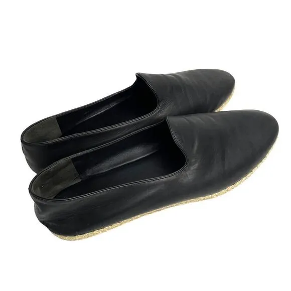 VINCE black soft leather loafers flats Sz 9.5