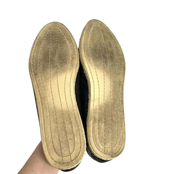 VINCE black soft leather loafers flats Sz 9.5