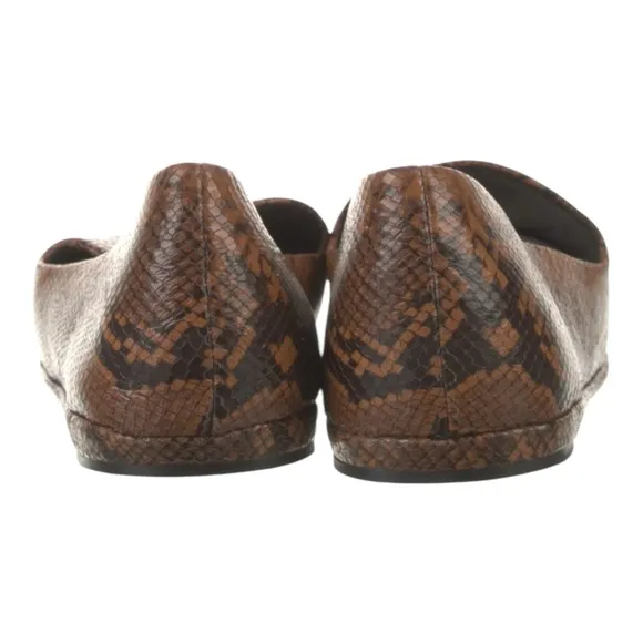 Vince Brown Snake Print Loafers Size 9