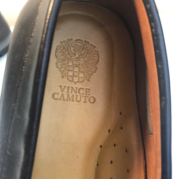 Vince Camuto Black Leather Driving Shoes Size 10