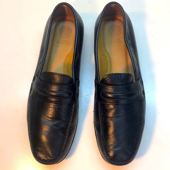Vince Camuto Black Leather Driving Shoes Size 10