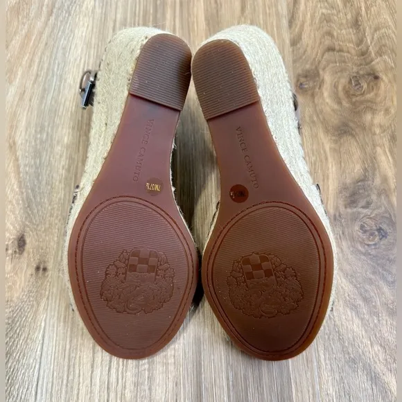 Vince Camuto Leera Espadrille Wedge Dusty Mink Sandal Size 7 NWOB