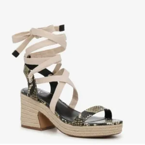 Vince Camuto Roreka Snake Skin Espadrille Sandal  Size 8.5