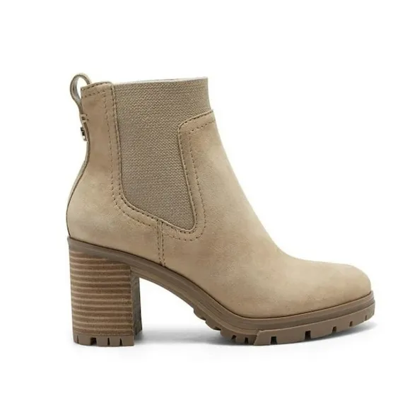 Vince Camuto Suede Taupe Heeled Boots