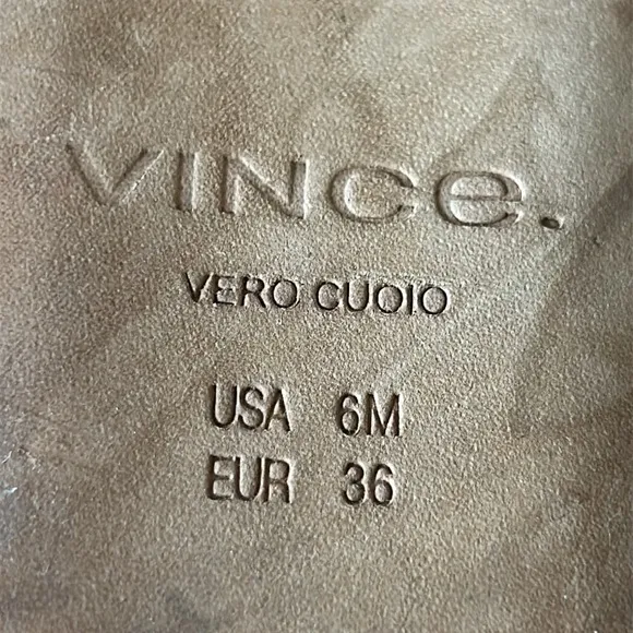 Vince Clark Loafer Flats Croc Embossed Leather Camel Tan Womens Size 6