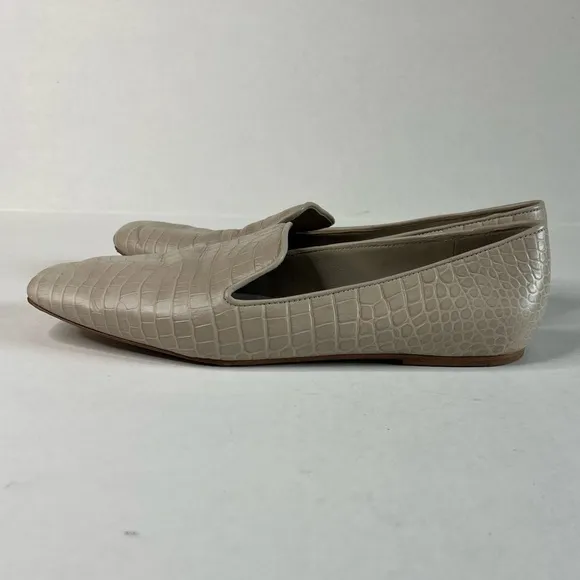 Vince Clark Square-Toe Croc-Embossed Leather Loafers