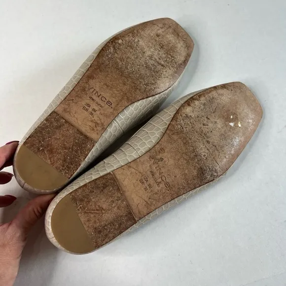Vince Clark Square-Toe Croc-Embossed Leather Loafers