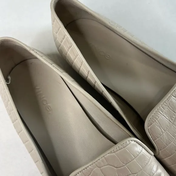 Vince Clark Square-Toe Croc-Embossed Leather Loafers