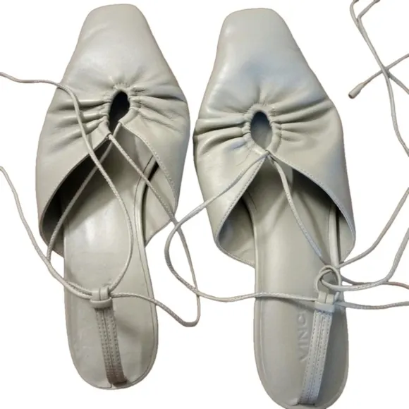 Vince Lace Up ankle straps Mini Heel Flats