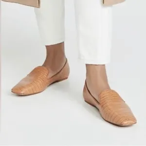 Vince Leather Clark Loafer Croc Printed