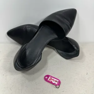 Vince Nina D'orsay Flat Black Leather Flats Sz 8,5