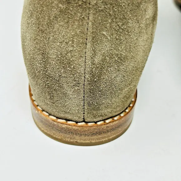 Vince Sinclair Flint Suede Booties 7.5 Taupe Flat Slouch Western Festival Boots