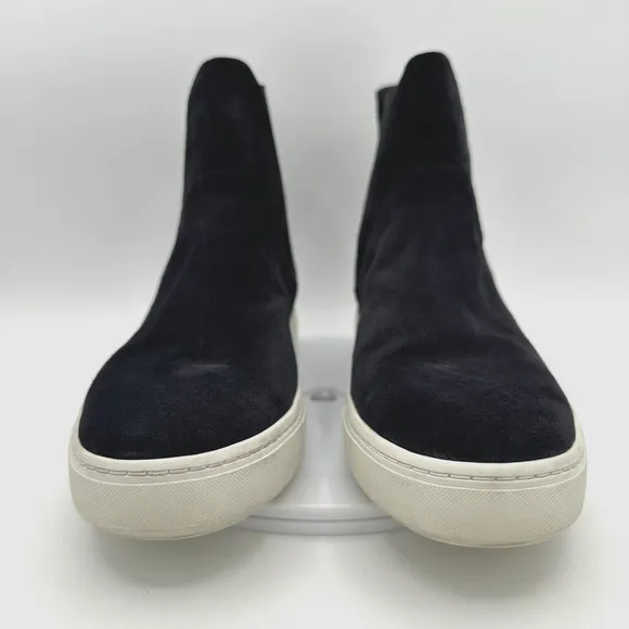 Vince Womens 9M Nira Sneakers Chelsea Boots Black Suede High Top Water Repellent