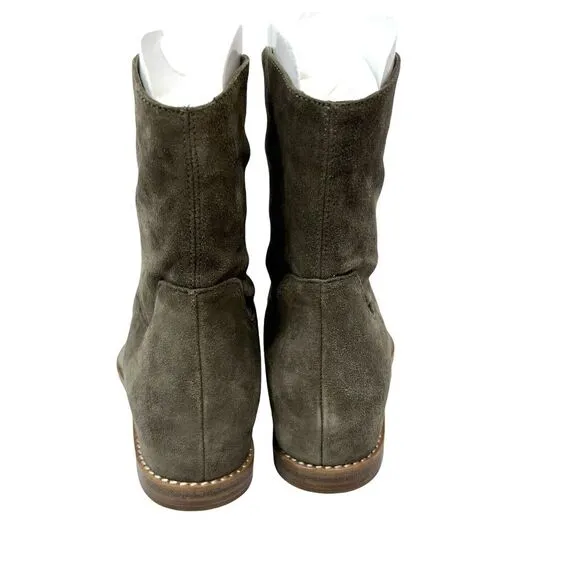 Vince Womens Sinclair Flint Suede Flat Western Cowboy Boots Size 6M
