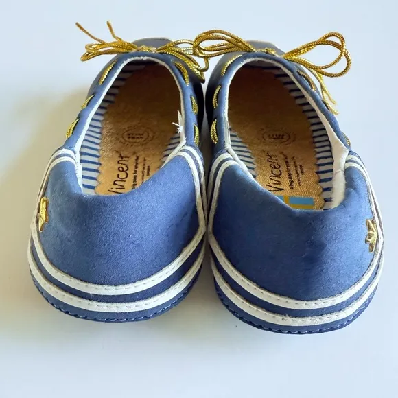 Vincent Svea Navy Blue Leather Shoes Toddler Girl Size 8 / EU 24 With Box