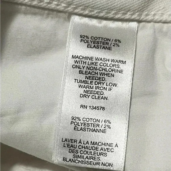 Vineyard Vines Skirt White Denim Raw Hem Mini Skirt Women’s Size 24 Stretch