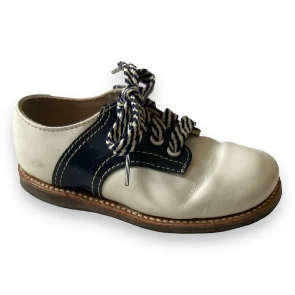 VINTAGE 50’s FLEETAIR Saddle Shoes Flats Lace Up Leather