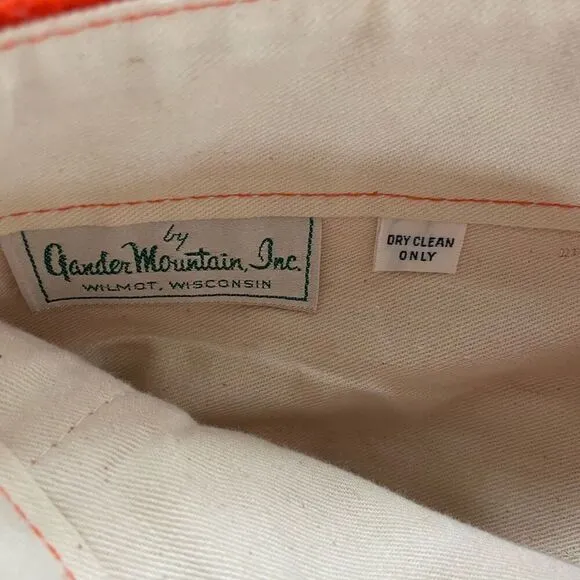 Vintage 60s 70s Gander Mountain Orange Wool Outdoors Hunting Pants 30