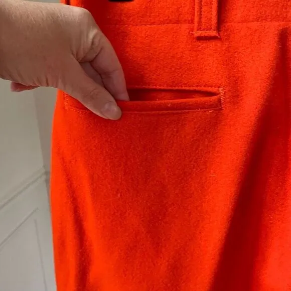 Vintage 60s 70s Gander Mountain Orange Wool Outdoors Hunting Pants 30